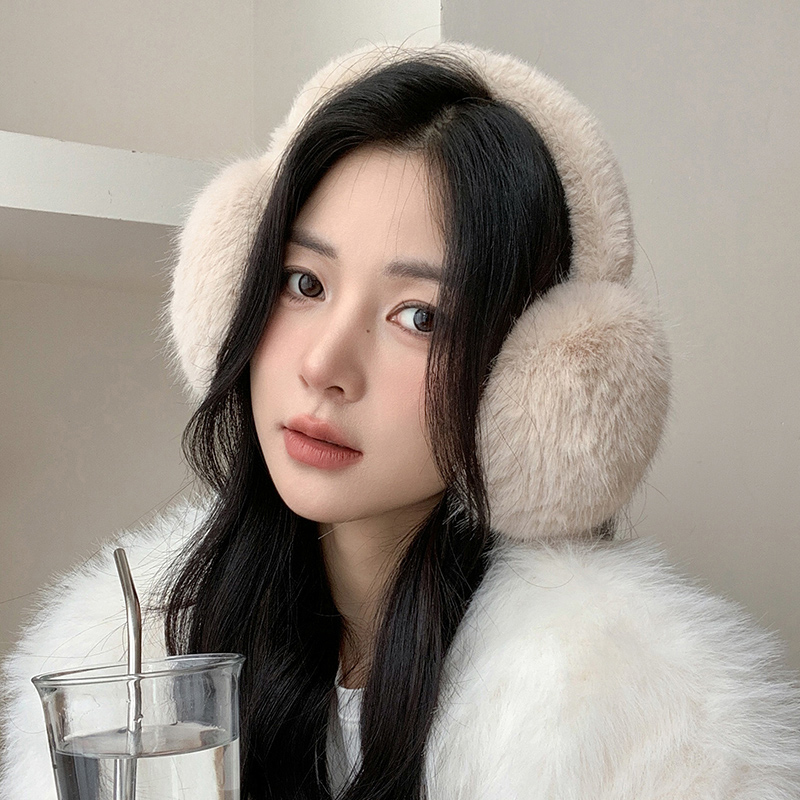 Earmuffs Foldable - Solid Color Soft Plush Ear Warmer