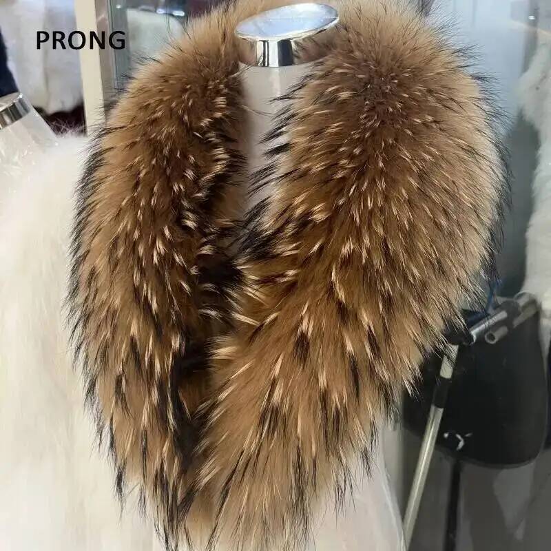 Natural Raccoon Fur Collar Rea - огляд і ціна Shawl Wrap Winter