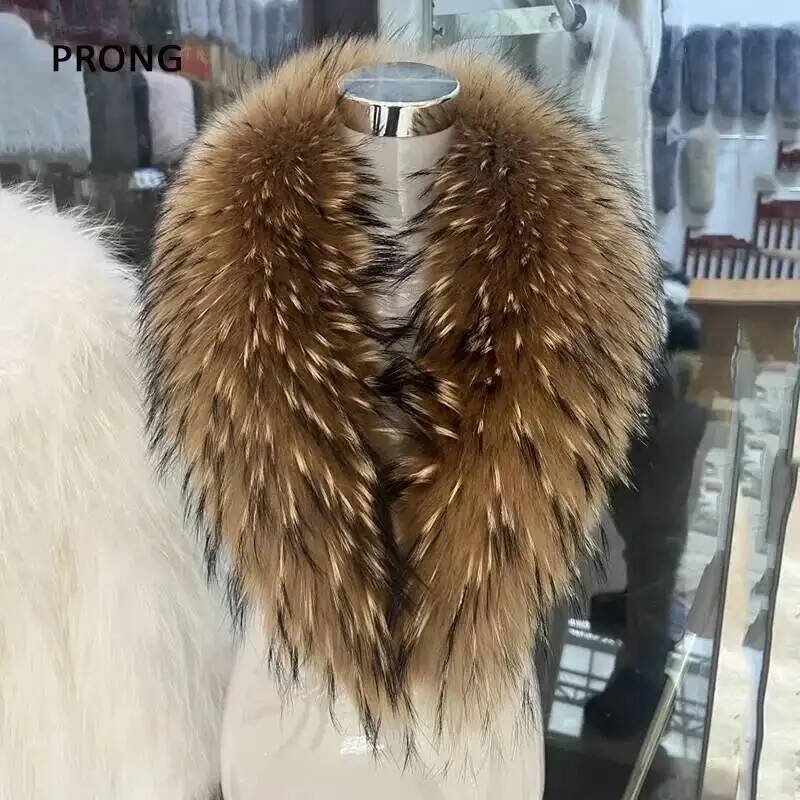 Natural Raccoon Fur Collar Rea - огляд і ціна Shawl Wrap Winter