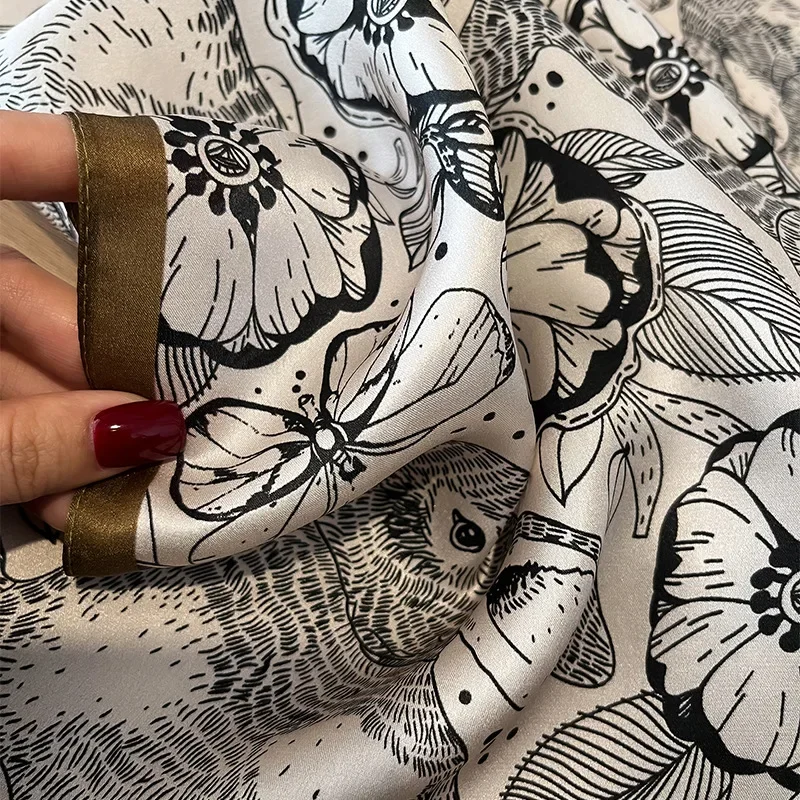100% Silk Square For Women Cla - огляд і ціна Shawl Wrap Winter