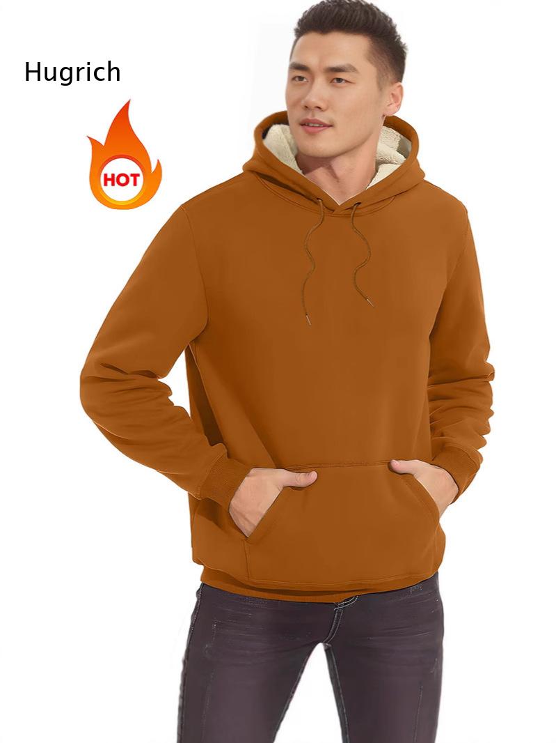 Men Sherpa Lined Hoodie Drawst - огляд і ціна Sherpa Hoodie Fleece