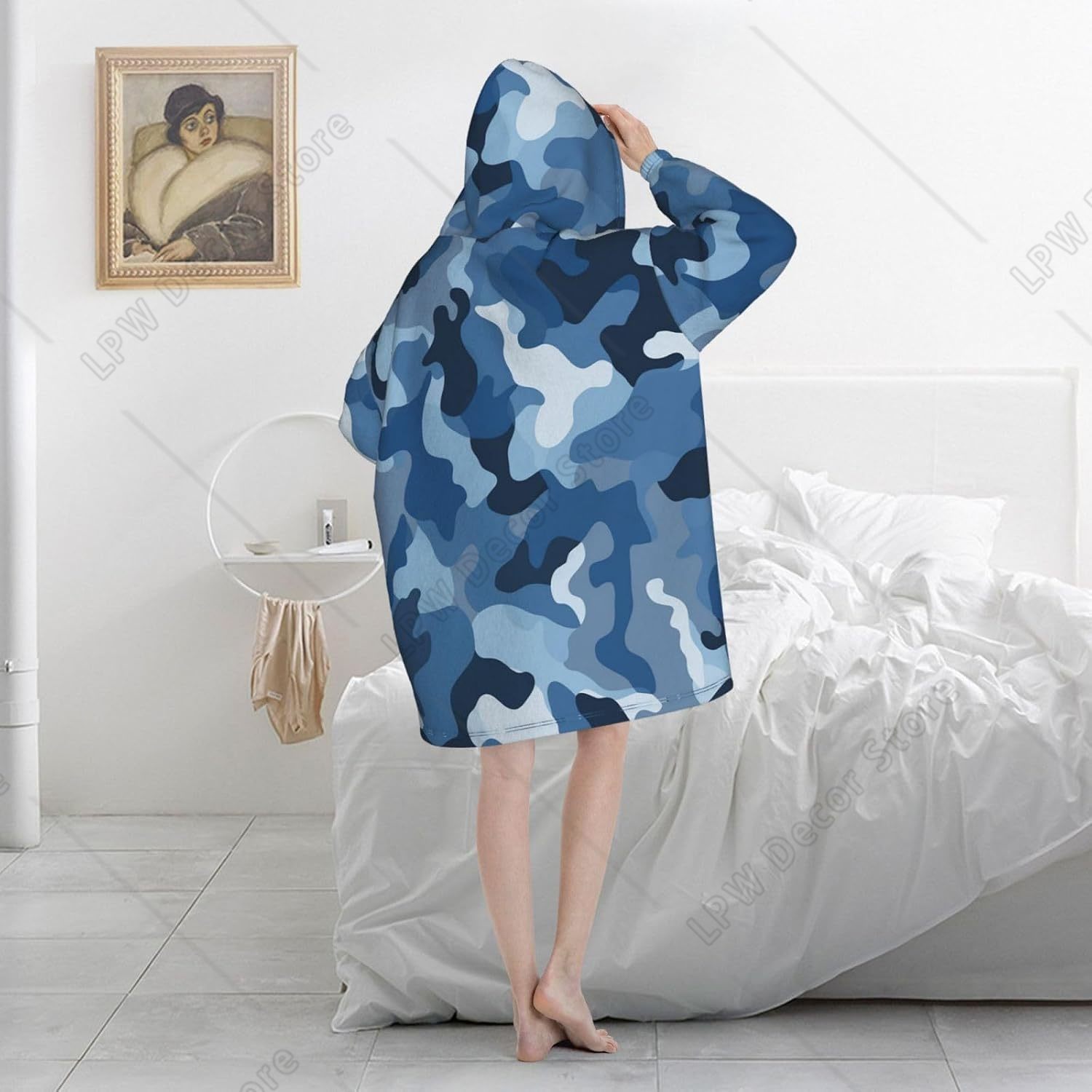 Classic Blue Camo Wearable Bla - огляд і ціна Sherpa Hoodie Fleece