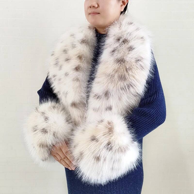 Large Women Faux Fox Fur Scarf - огляд і ціна Shawl Wrap Winter