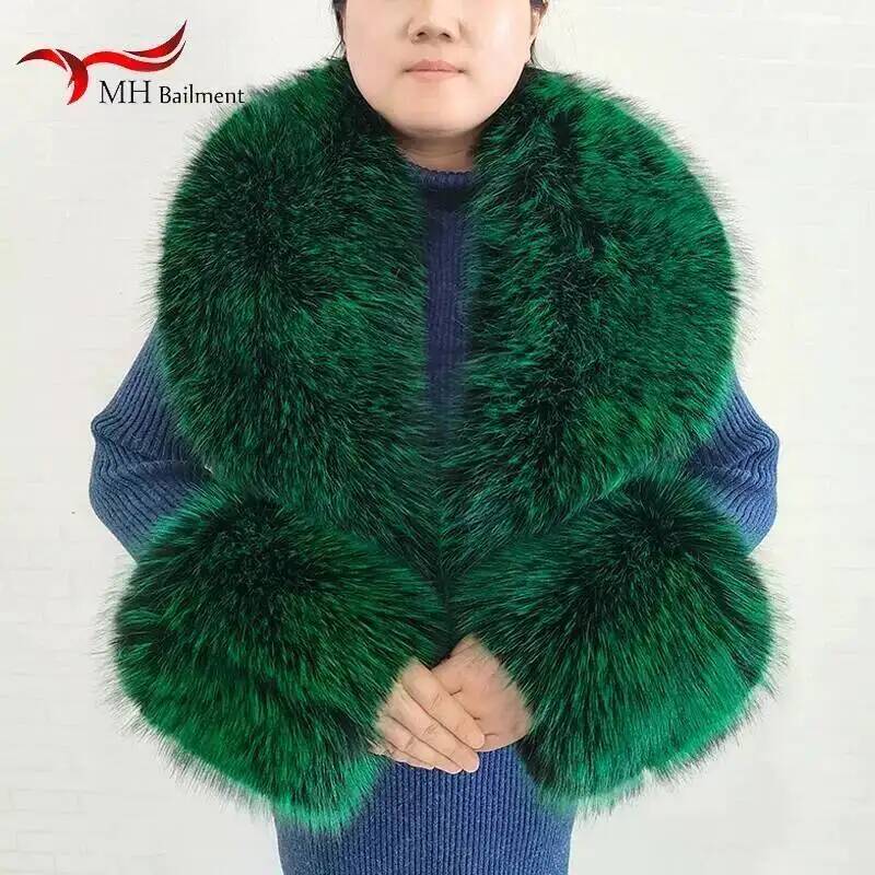 Large Women Faux Fox Fur Scarf - огляд і ціна Shawl Wrap Winter