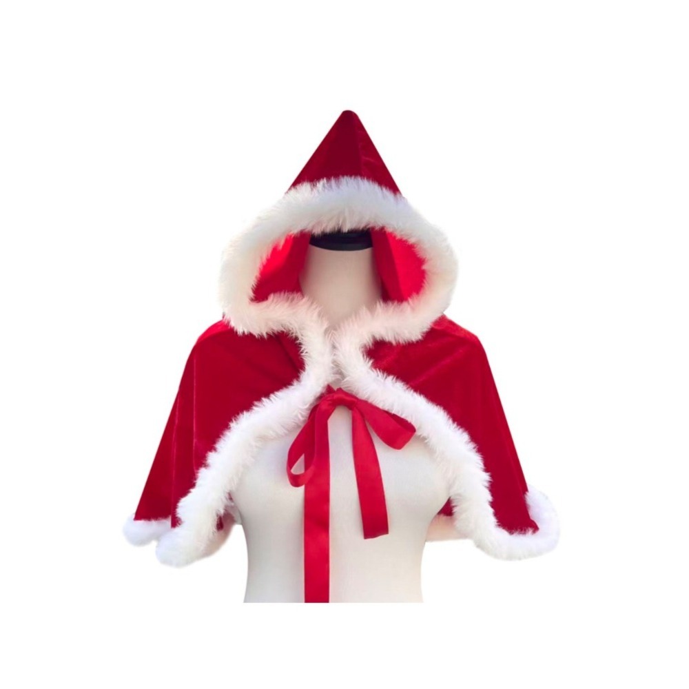 Women Christmas Velvet Hooded  - огляд і ціна Shawl Wrap Winter