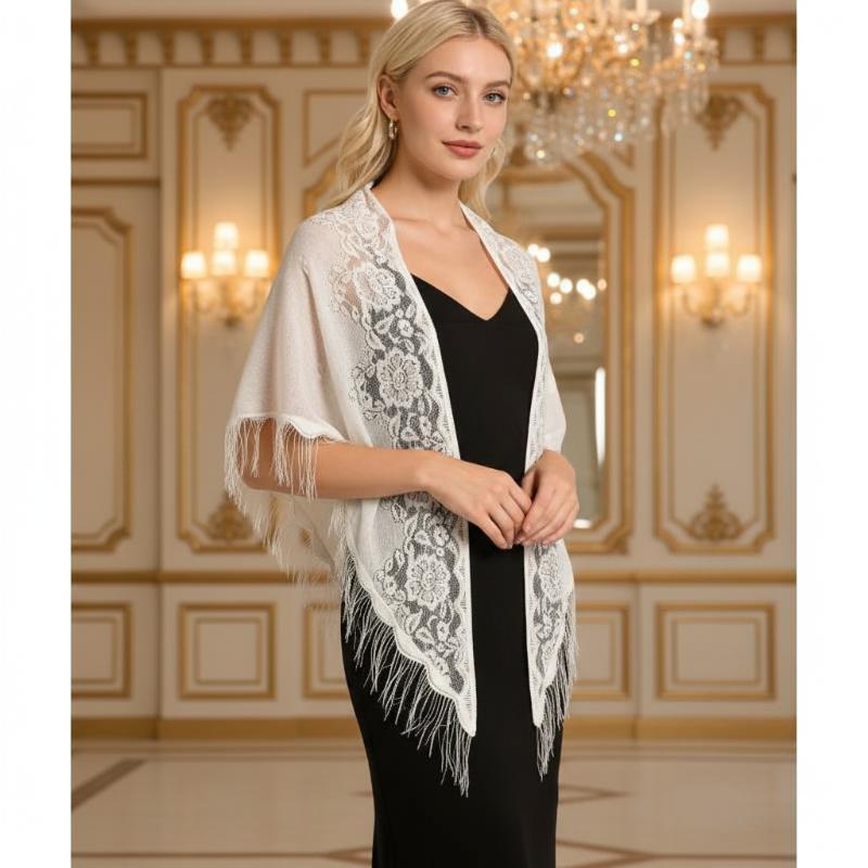 Tassel Fringe Bridal Wrap Tria - огляд і ціна Shawl Wrap Winter