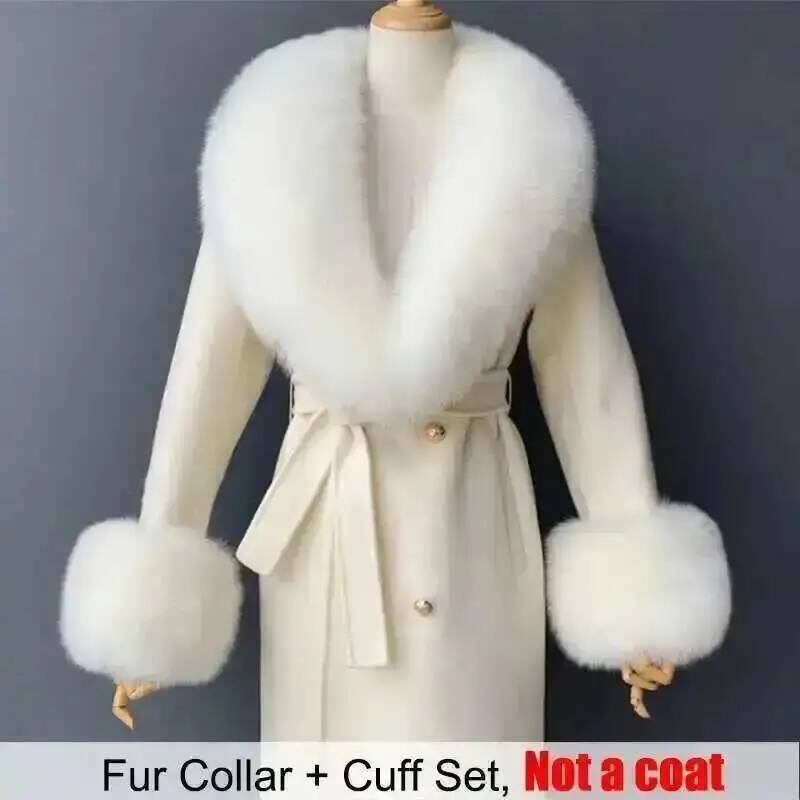 Real Fur Collar And Cuffs Set  - огляд і ціна Shawl Wrap Winter