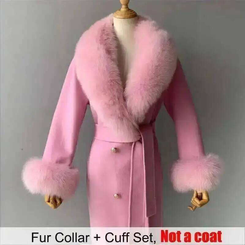 Real Fur Collar And Cuffs Set  - огляд і ціна Shawl Wrap Winter
